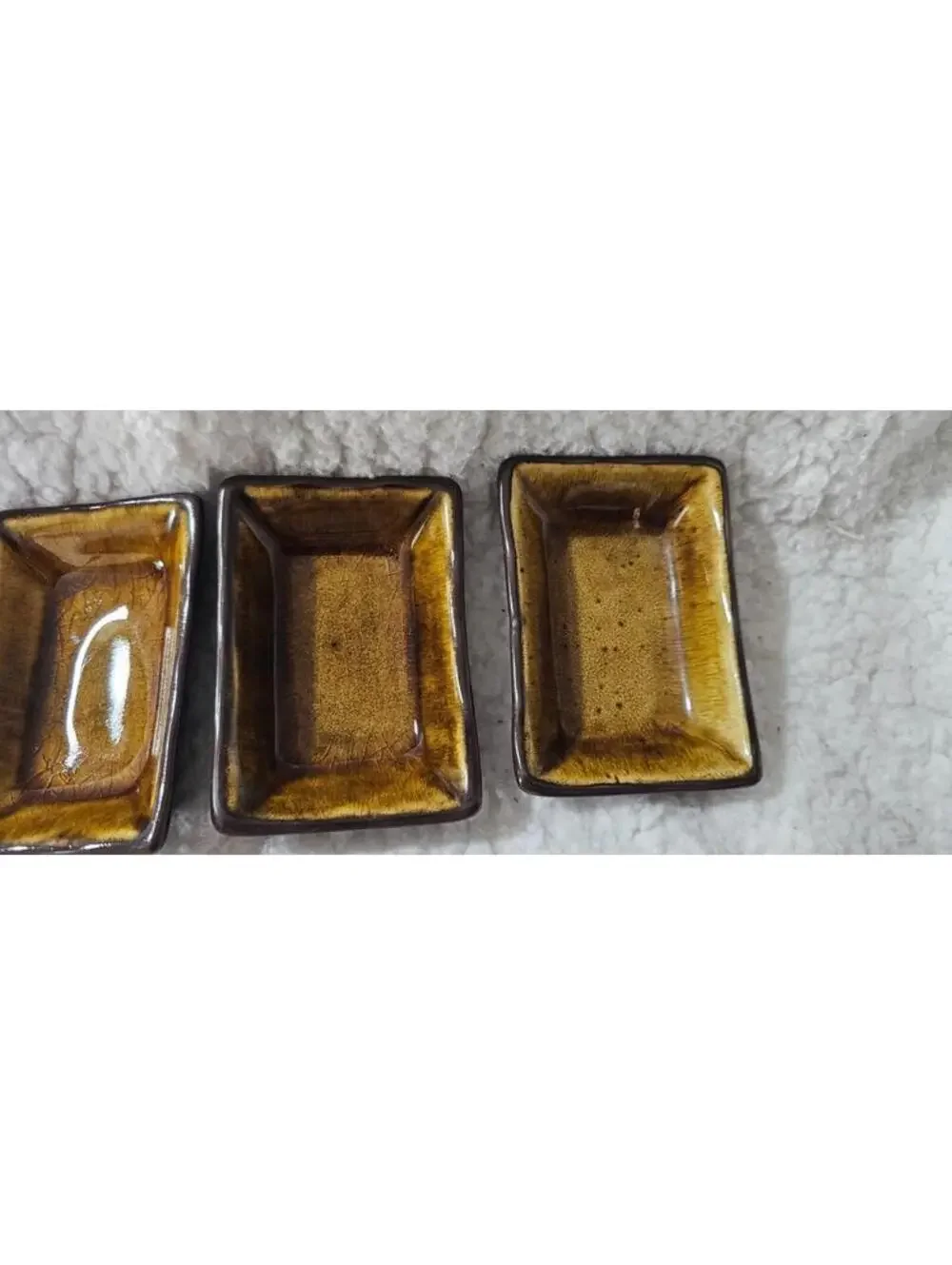(Set Of 6) Pier 1 Condiment Sauce Bowls Tiger Eye Stoneware 3.5